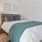 a bed in a room