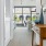 a room with a table and chairs