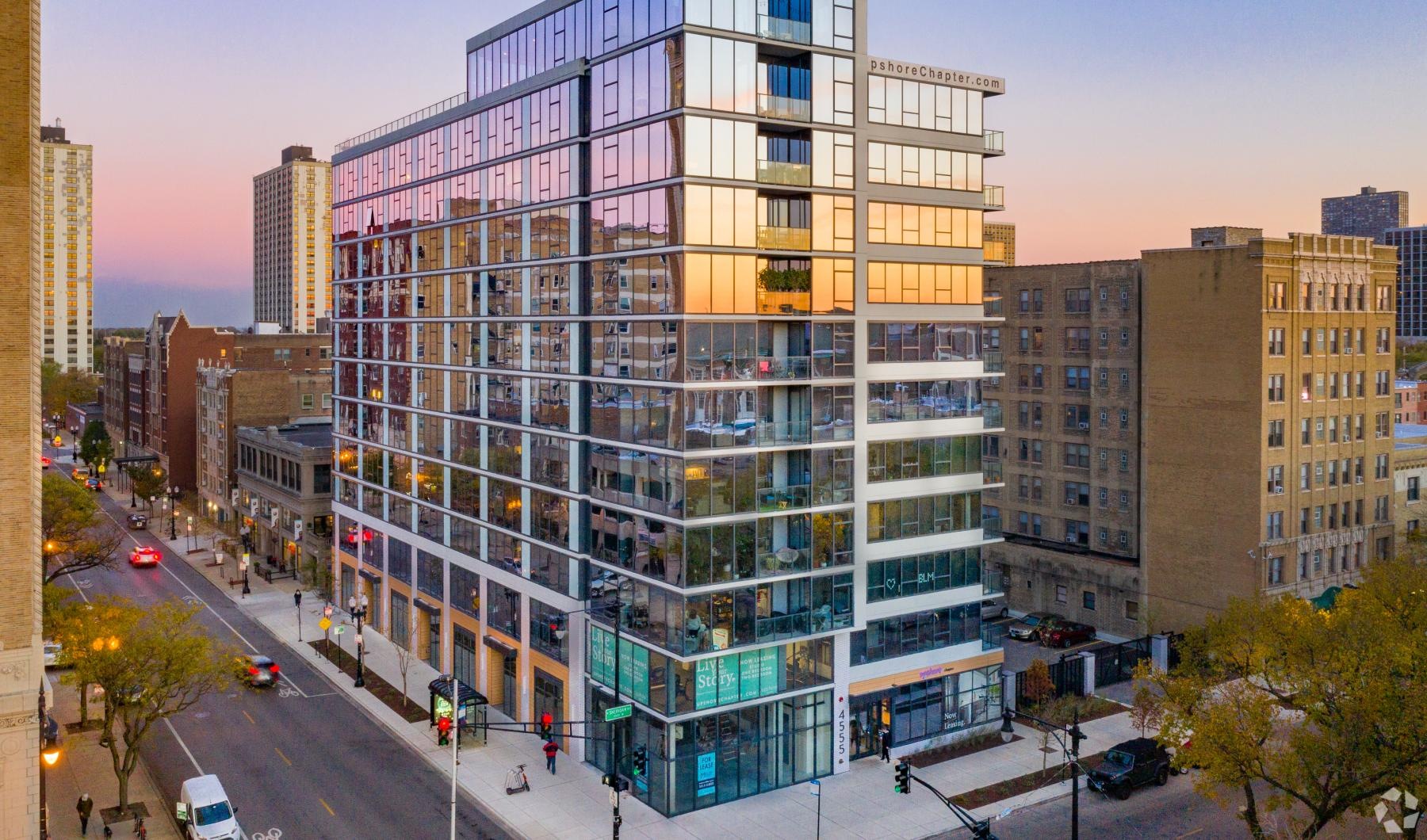 Find your perfect fit at Upshore Chapter a large building with many windows